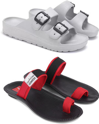 DRACKFOOT Men Slides(Red , 7)
