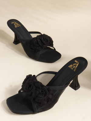 Zapatoz Women Heels(Black , 4)