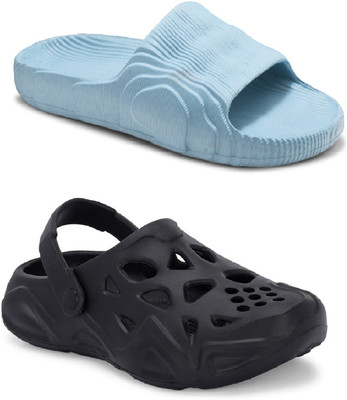 Cogs Men Sandals(Blue, Black , 7)
