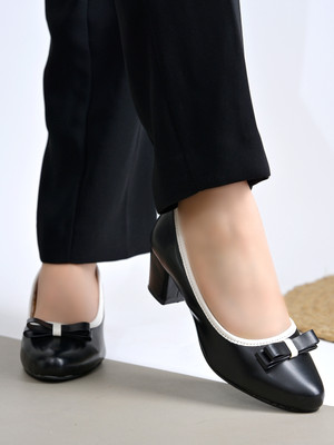 SHOETOPIA Women Heels(Black , 7)