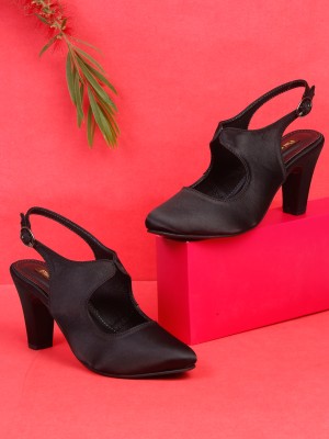 flat n heels Women Black Heels