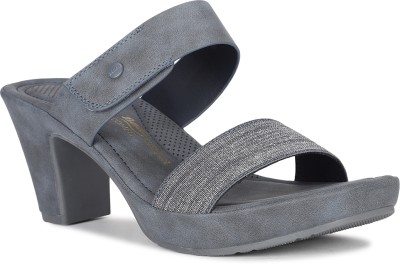 Bata Women Heels(Grey , 8)