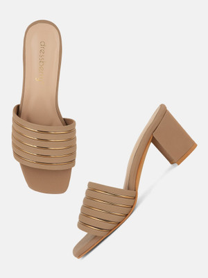Dressberry Women Heels(Beige , 4)