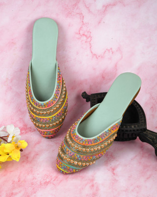 AMAZING TRADERS Women Flats(Green , 4)