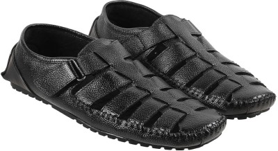 METRO Men Sandals(Black , 10)