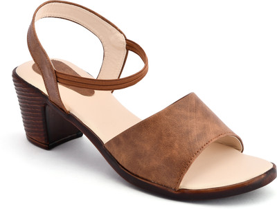 Padvesh Women Heels(Brown , 4)