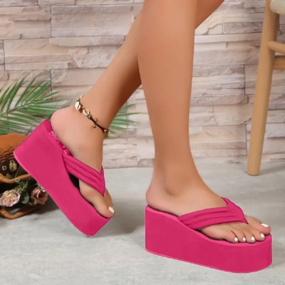 Baespice Women Wedges(Pink , 3)