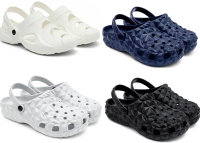 Golf Men Clogs(White, Blue, Grey, Black , 6)