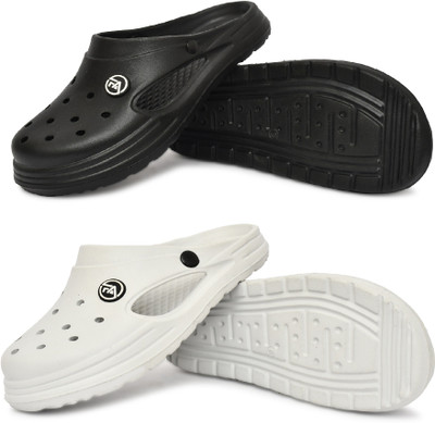 Feel alive Men Clogs(Black, Grey , 6)
