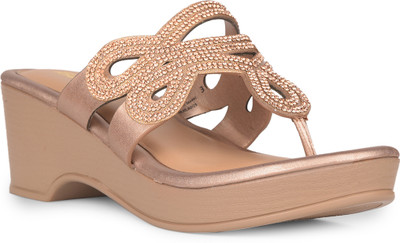 Bata Women Heels(Gold , 7)