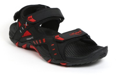 info Z Men Sandals(Black, Red , 6)