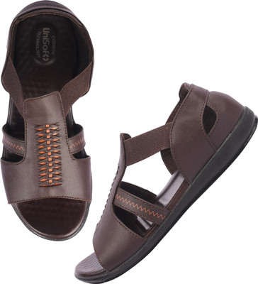 Unisoft Men Sandals(Brown , 8)