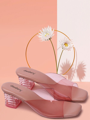 Dressberry Women Heels(Pink , 9)