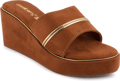Dressberry Women Heels(Brown , 6)