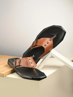 PROVOGUE Men Sandals(Tan , 6)
