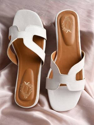 SHOETOPIA Girls Slip-on Flats(White , 14-15Y)