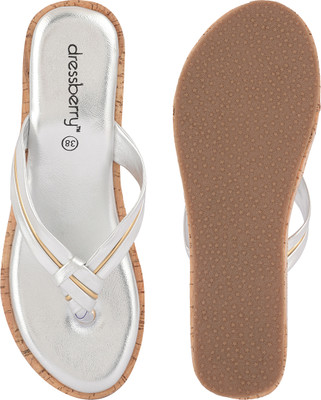 Dressberry Women Heels(Silver , 3)