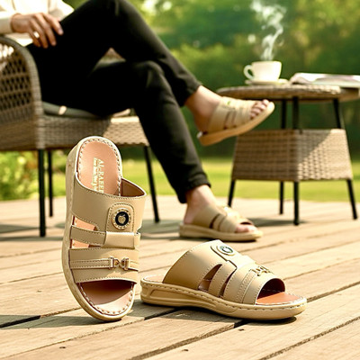 Al-raeeb Men Sandals(Beige , 7)
