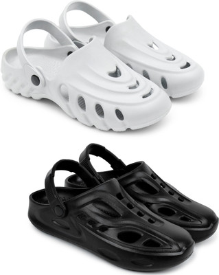 Golf Men Clogs(Grey, Black , 9)