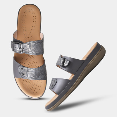 PEEK Women Flats(Grey , 6)