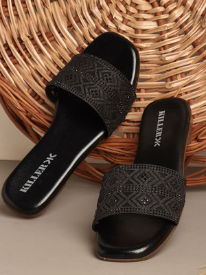 KILLER Women Flats(Black , 8)