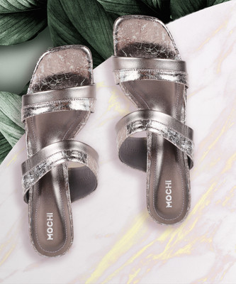 MOCHI Women Heels(Grey , 4)