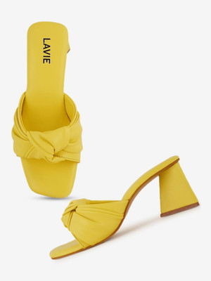 LAVIE Women Heels(Yellow , 3)