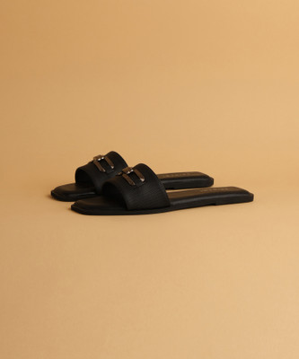 ERIDANI Women Flats(Black , 9)