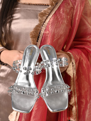 LAVIE Women Heels(Silver , 2)