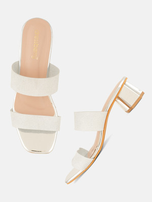 Dressberry Women Heels(Silver , 4)