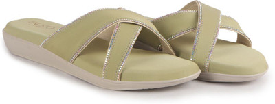 FAUSTO Women Flats(Green , 4)
