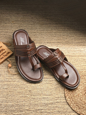 PROVOGUE Men Sandals(Brown , 10)