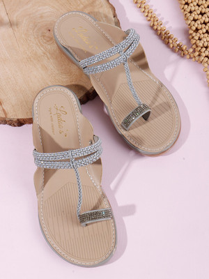 LADOO'S Women Flats(Grey , 4)