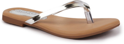 FAUSTO Women Flats(Silver , 5)