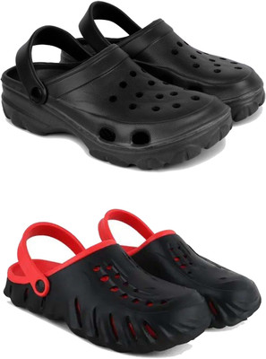 ABN Men Sandals(Black, Red , 7)