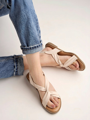 SHOETOPIA Women Flats(Beige , 8)