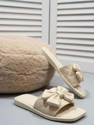 mokshi Women Flats(Beige , 8)