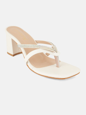 Dressberry Women Heels(White , 7)