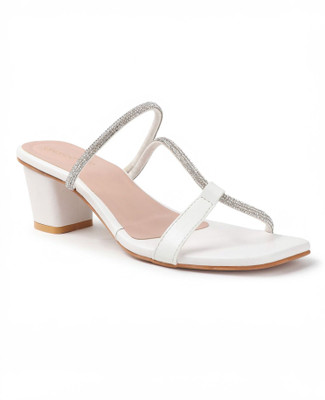 Dressberry Women Heels(White , 6)