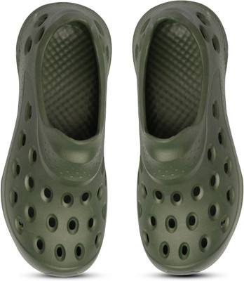 Footsace Men Clogs(Green , 7)