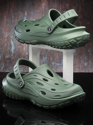 BERSACHE Men Wedges(Green , 7)