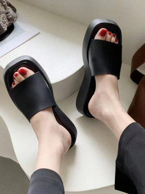 Baespice Women Flats(Black , 4)