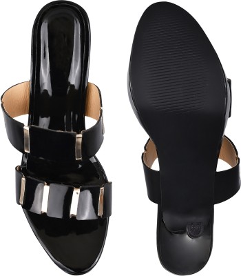 SELFIEE Girls Slip-on Heels(Black , 20yr And Above)