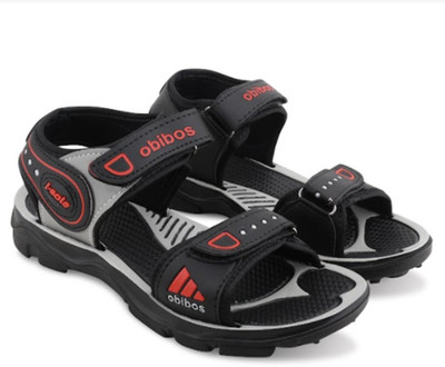 World Wear Footwear Men Sandals(Black , 6)
