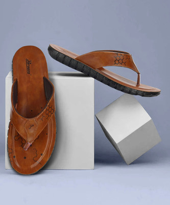 Paragon Paragon PUK2225G Men's Slip-on Tan Sandals for Men | Comfortable Sole & Durable Men Sandals(Tan , 7)