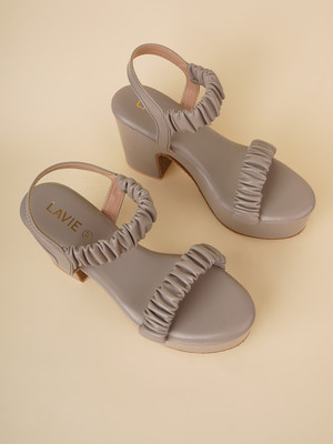 LAVIE Women Heels(Beige , 5)