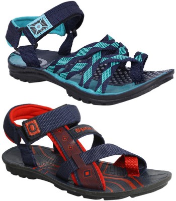 Aedee Men Sports Sandals(Navy, Blue , 6)