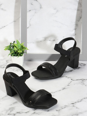 Divastri Women Heels(Black , 6)