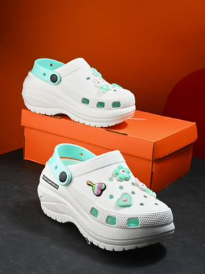Footup Newly Launch | Classic Ultra Soft | Cushion | Comfortable|Premium|Stylish|Trendy Women Clogs(Green , 3)