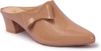 SNEAKERSVILLA Women Heels(Beige , 9)